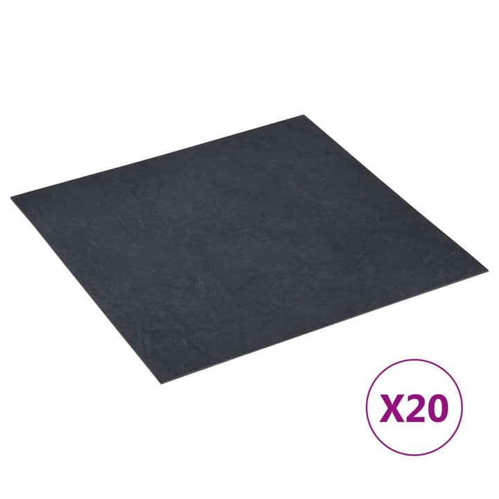 Plăci De Pardoseală Autoadezive, 20 Buc., Gri, Pvc, 1,86 M²