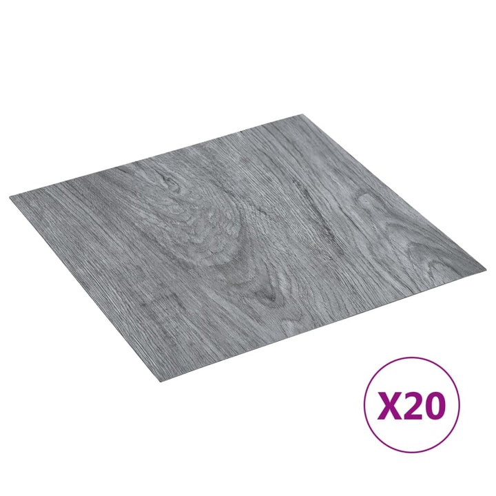 Plăci De Pardoseală Autoadezive, 20 Buc., Gri, Pvc, 1,86 M²