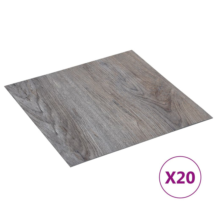 Plăci De Pardoseală Autoadezive, 20 Buc., Gri, Pvc, 1,86 M²