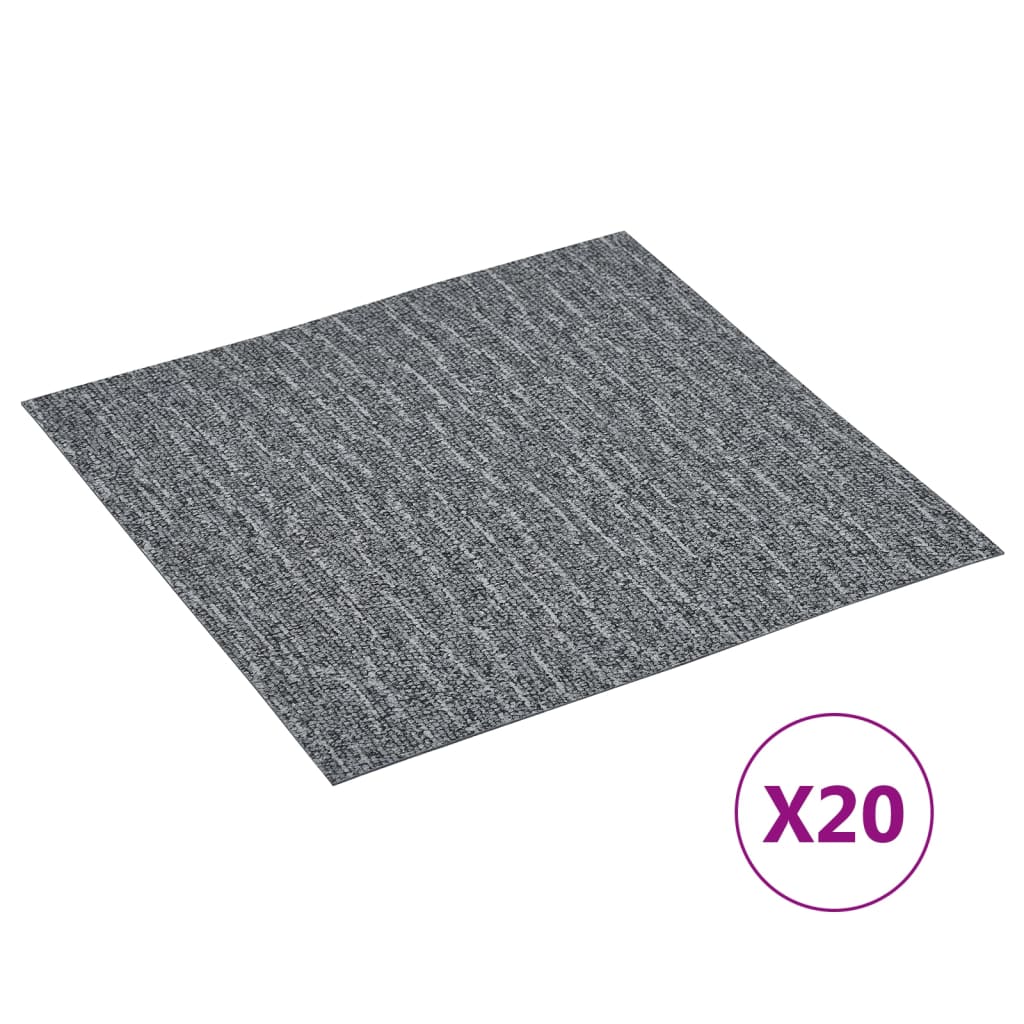 Plăci De Pardoseală Autoadezive, 20 Buc., Gri, Pvc, 1,86 M²