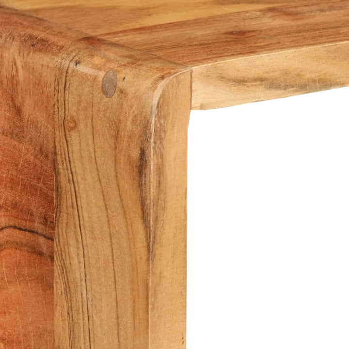Set Rafturi De Perete Cub, 3 Piese, Lemn Masiv Acacia