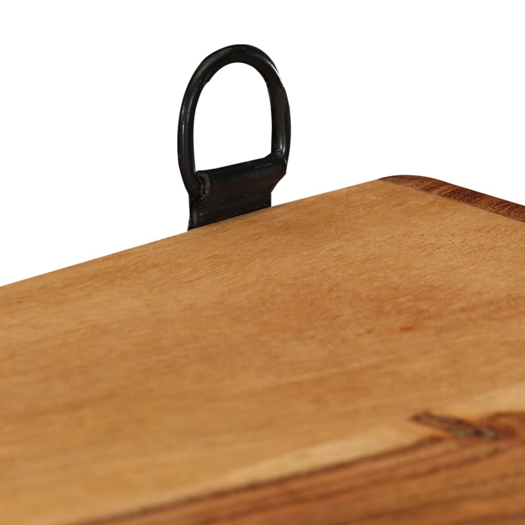 Set Rafturi De Perete Cub, 3 Piese, Lemn Masiv Acacia