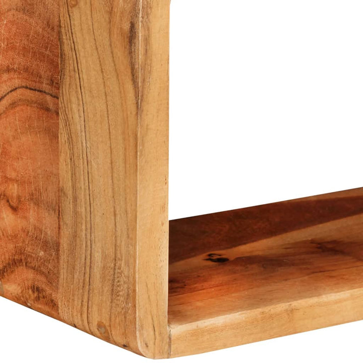 Set Rafturi De Perete Cub, 3 Piese, Lemn Masiv Acacia
