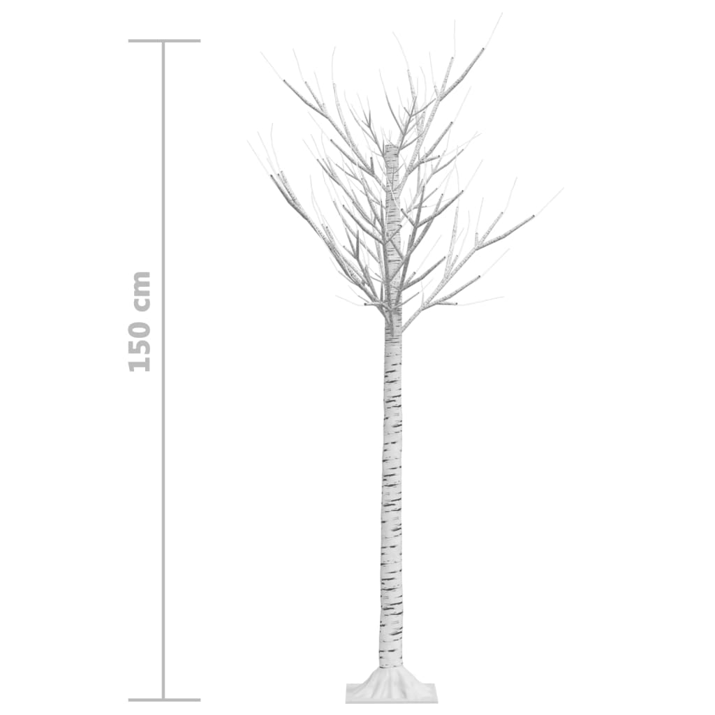 Pom Crăciun 140 Led-Uri 1,5 M Salcie Interior/Exterior