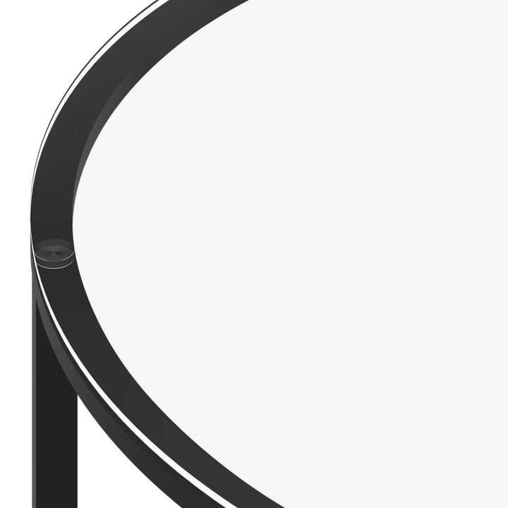 Masă De Ceai, Negru Și ,70 Cm, Sticlă Securizată