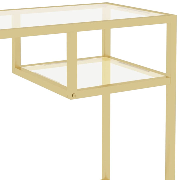 Birou De Calculator Transparent 100X36X74 Cm Sticlă Securizată