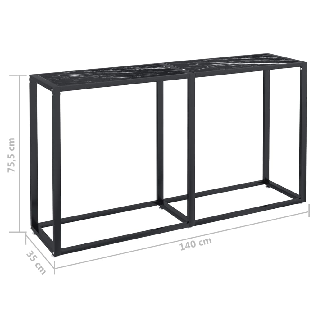Masă Consolă, , 140X35X75,5 Cm, Sticlă Securizată