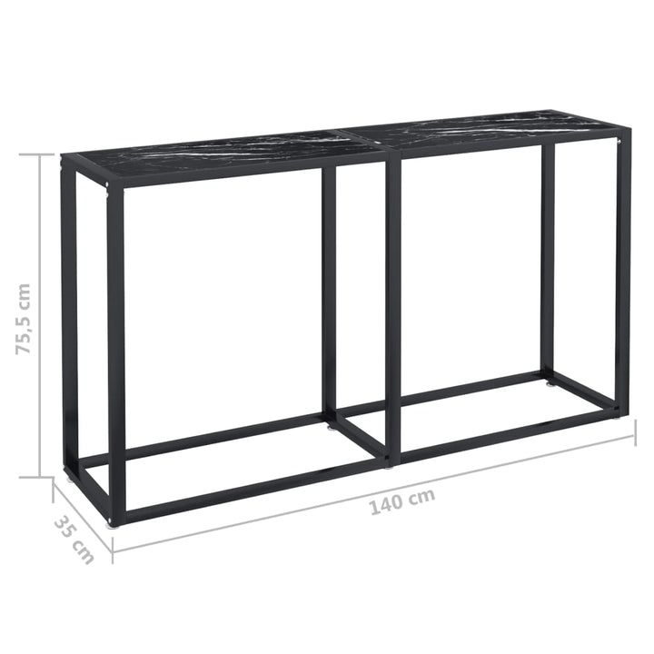 Masă Consolă, , 140X35X75,5 Cm, Sticlă Securizată