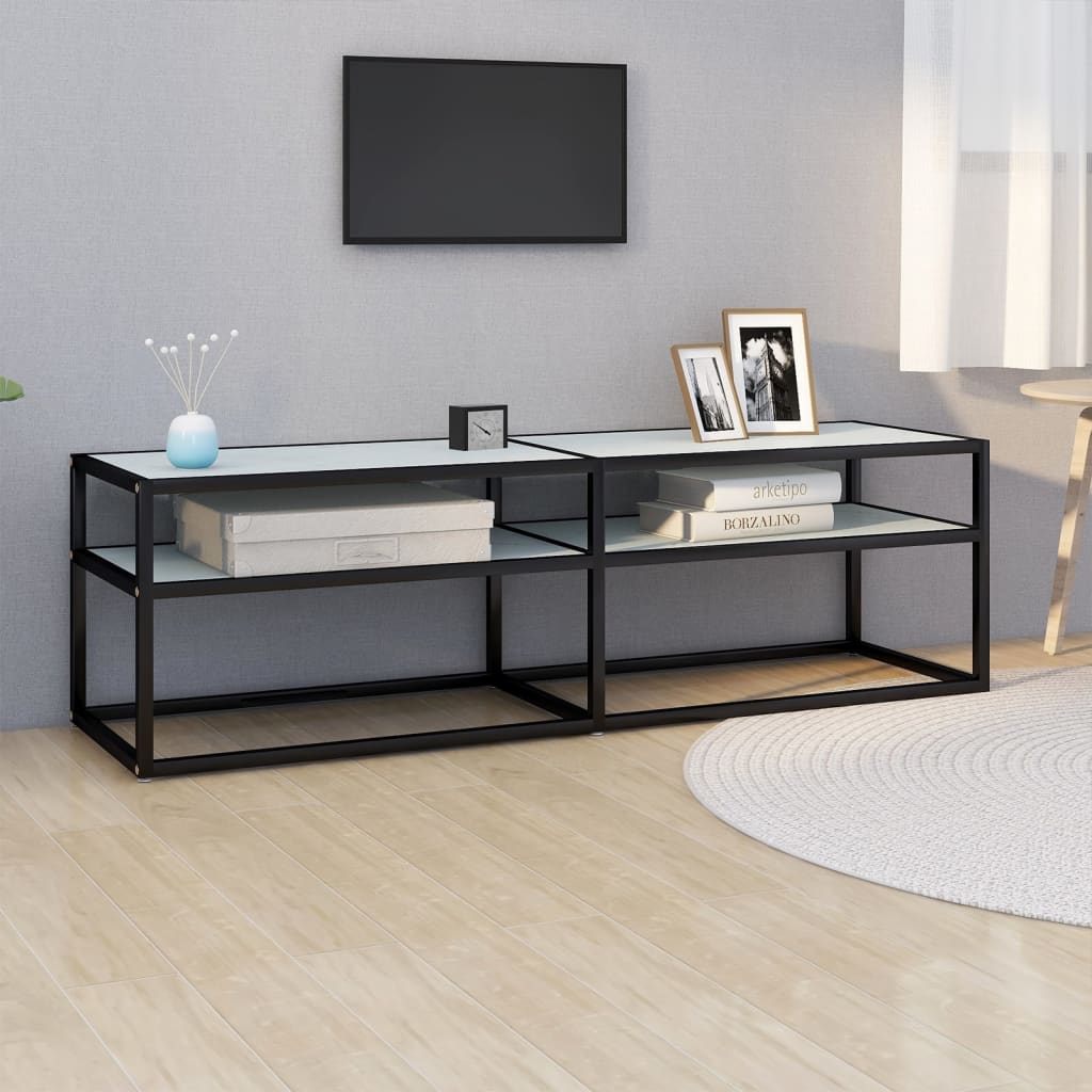 Comodă Tv, Transparent, 180X40X40,5 Cm, Sticlă Securizată