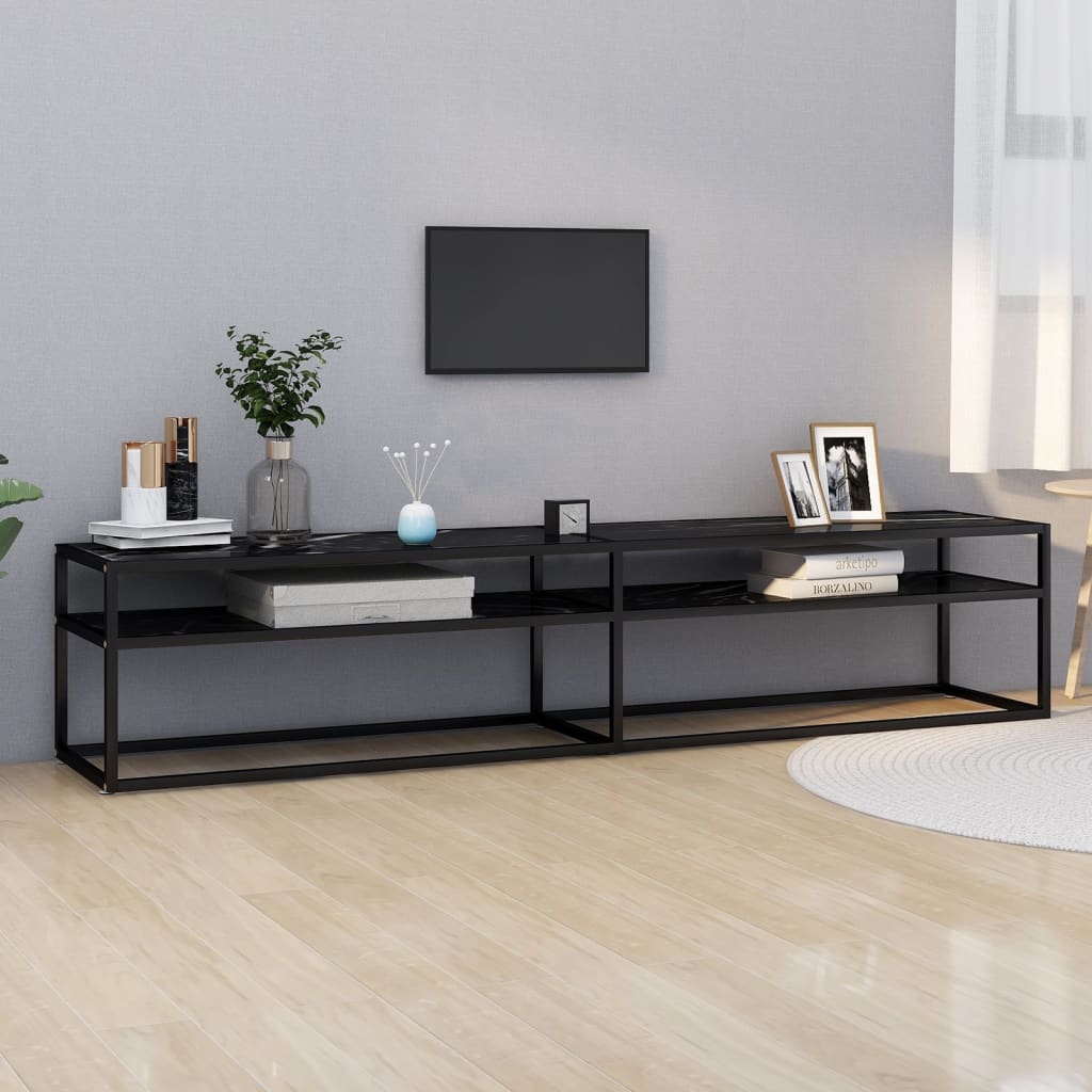 Comodă Tv, Transparent, 180X40X40,5 Cm, Sticlă Securizată