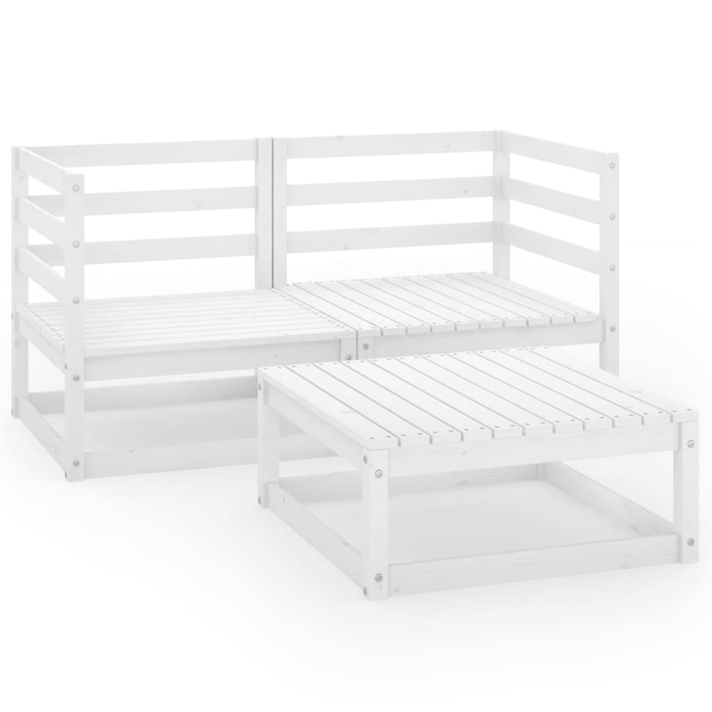 Set Mobilier De Grădină, 3 Piese, , Lemn Masiv De Pin