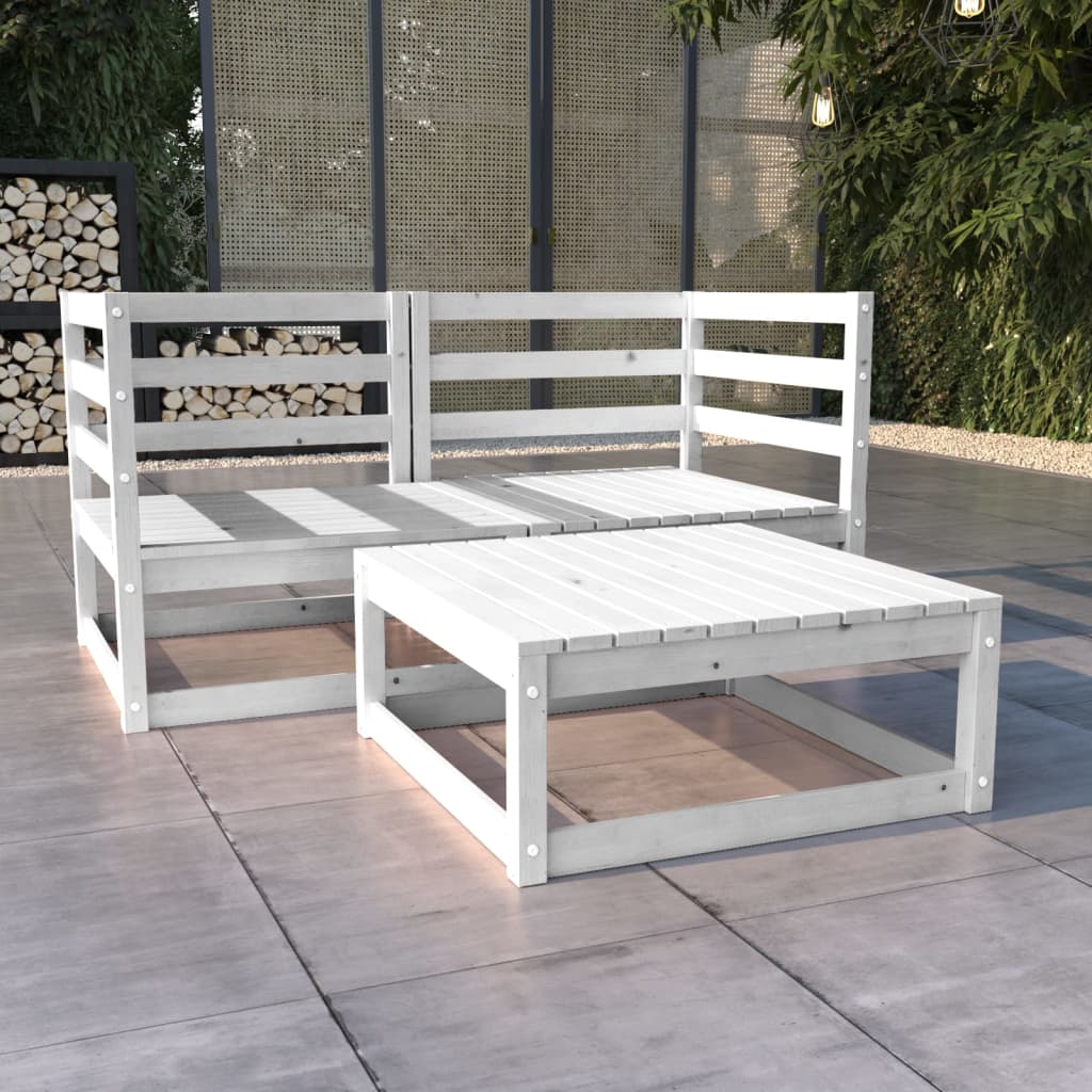Set Mobilier De Grădină, 3 Piese, , Lemn Masiv De Pin