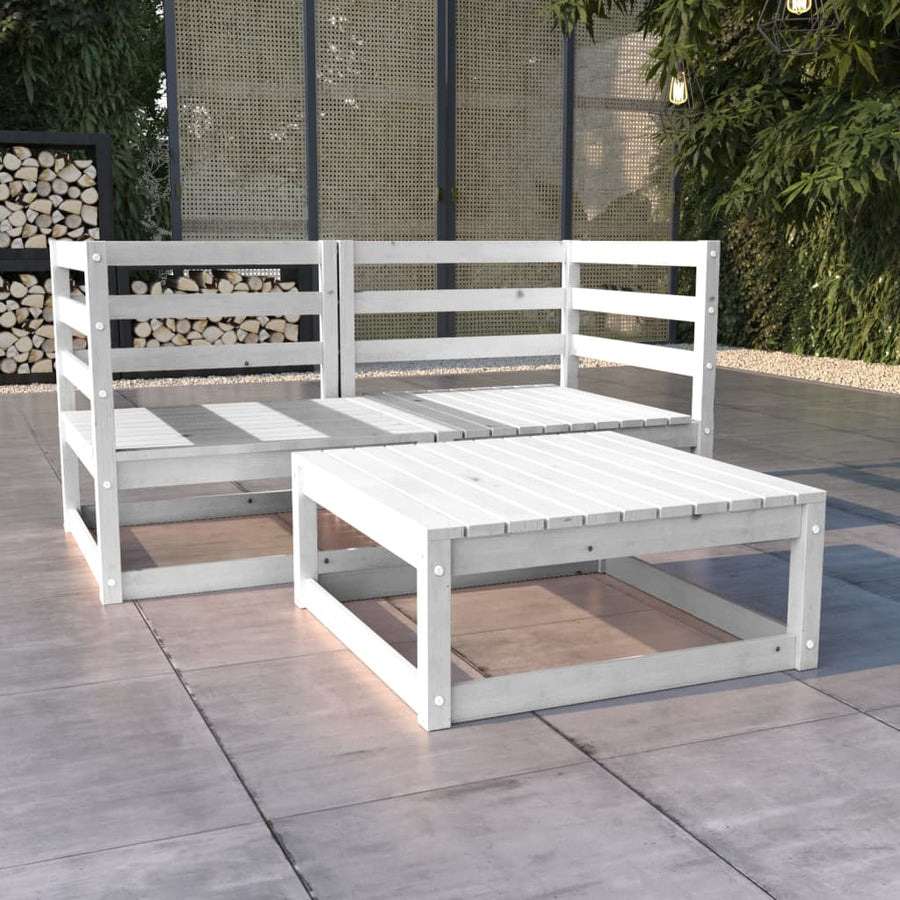 Set Mobilier De Grădină, 3 Piese, , Lemn Masiv De Pin