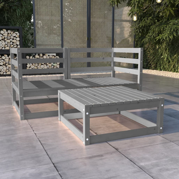 Set Mobilier De Grădină, 3 Piese, , Lemn Masiv De Pin