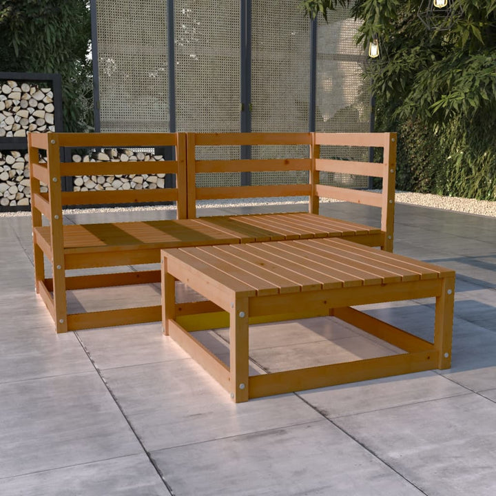 Set Mobilier De Grădină, 3 Piese, , Lemn Masiv De Pin