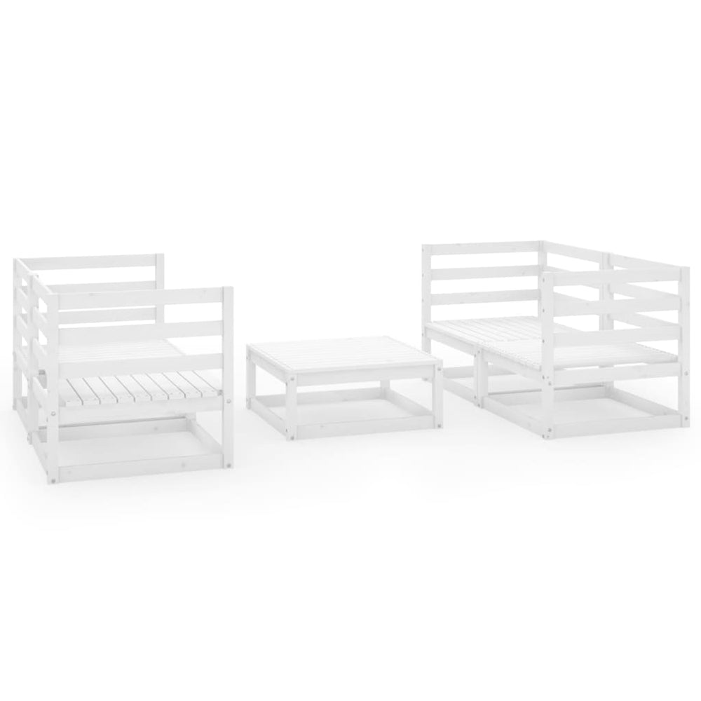 Set Mobilier De Grădină, 5 Piese, , Lemn Masiv De Pin
