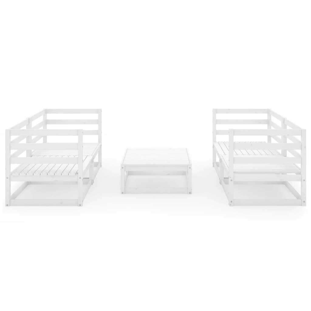 Set Mobilier De Grădină, 5 Piese, , Lemn Masiv De Pin