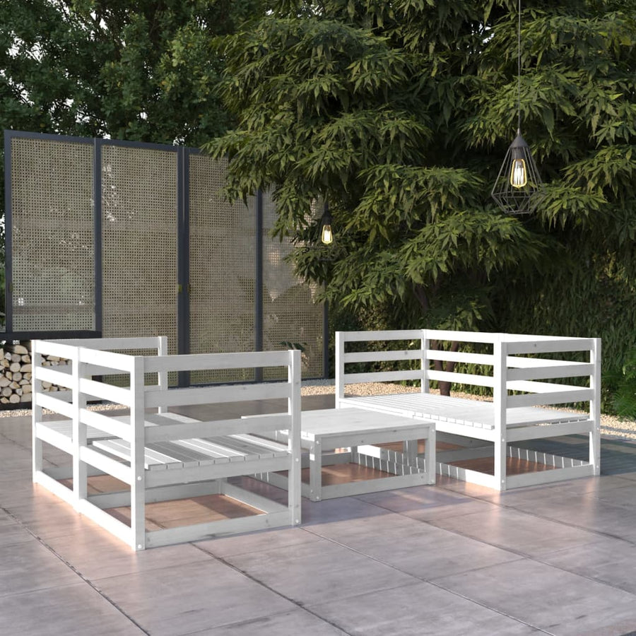 Set Mobilier De Grădină, 5 Piese, , Lemn Masiv De Pin