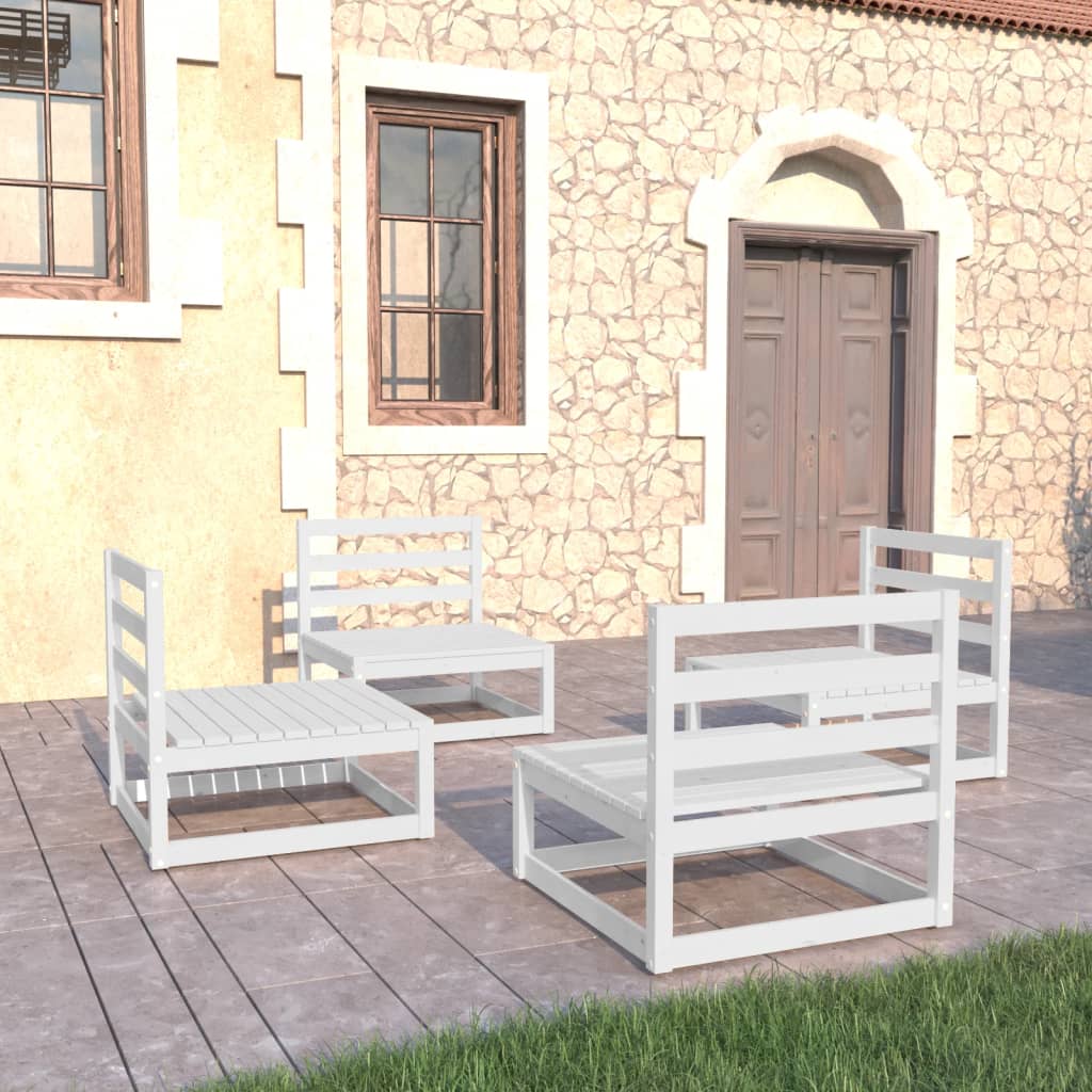 Vixl Set Mobilier De Grădină Cu Perne, 4 Piese, Lemn Masiv De Pin