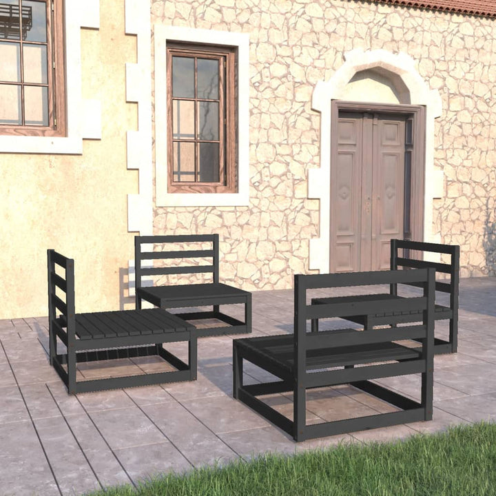 Vixl Set Mobilier De Grădină Cu Perne, 4 Piese, Lemn Masiv De Pin