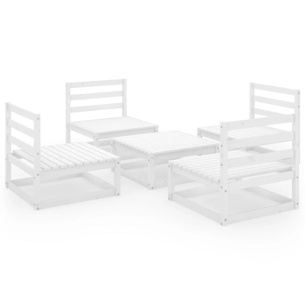Set Mobilier De Grădină, 5 Piese, , Lemn Masiv De Pin