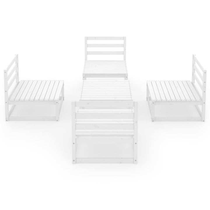 Set Mobilier De Grădină, 5 Piese, , Lemn Masiv De Pin
