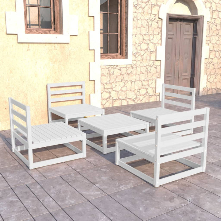 Set Mobilier De Grădină, 5 Piese, , Lemn Masiv De Pin
