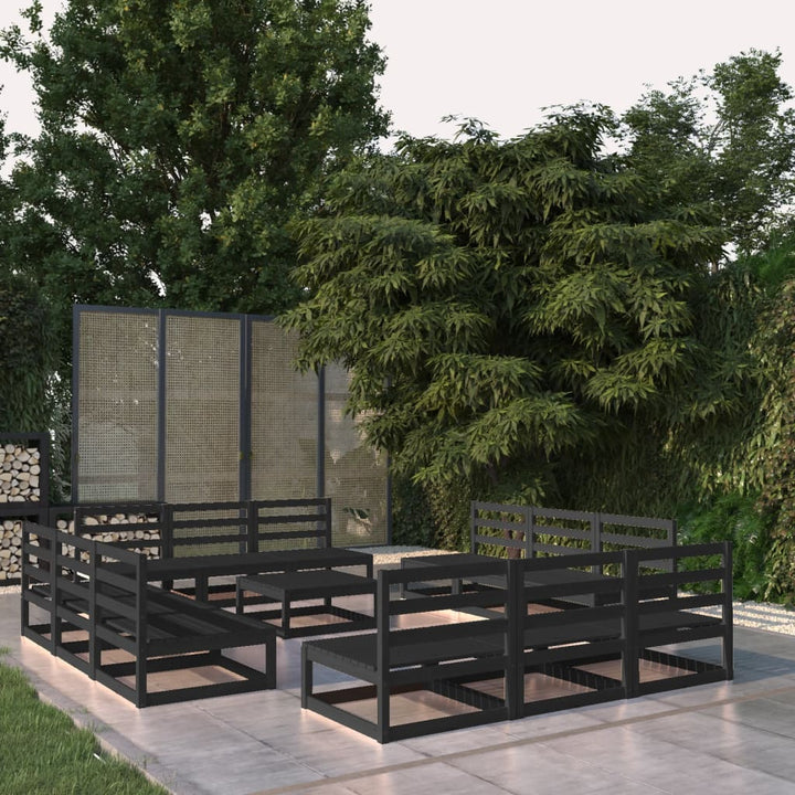 Vixl Set Mobilier De Grădină Cu Perne, 13 Piese, Lemn Masiv De Pin