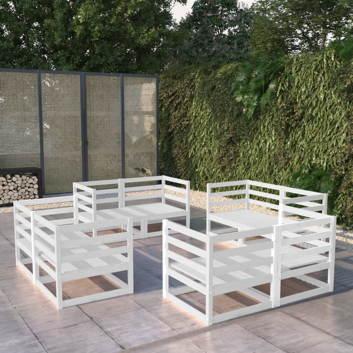 Set Mobilier De Grădină, 8 Piese, , Lemn Masiv De Pin