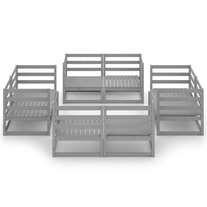 Set Mobilier De Grădină, 8 Piese, , Lemn Masiv De Pin