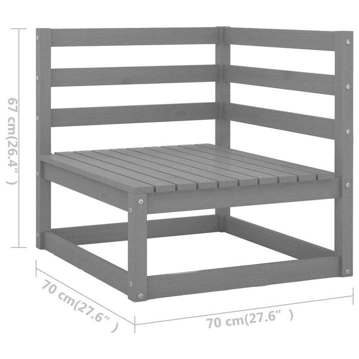 Set Mobilier De Grădină, 8 Piese, , Lemn Masiv De Pin