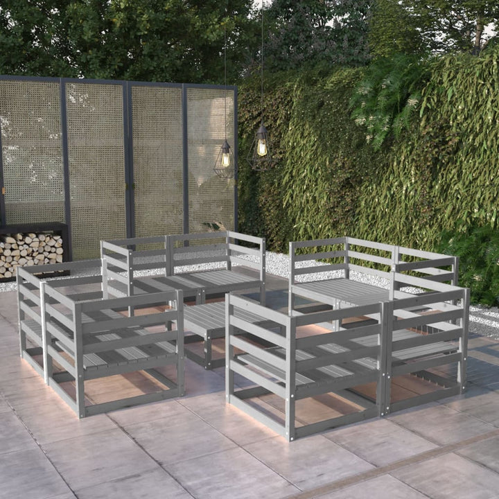 Set Mobilier De Grădină, 9 Piese, , Lemn Masiv De Pin