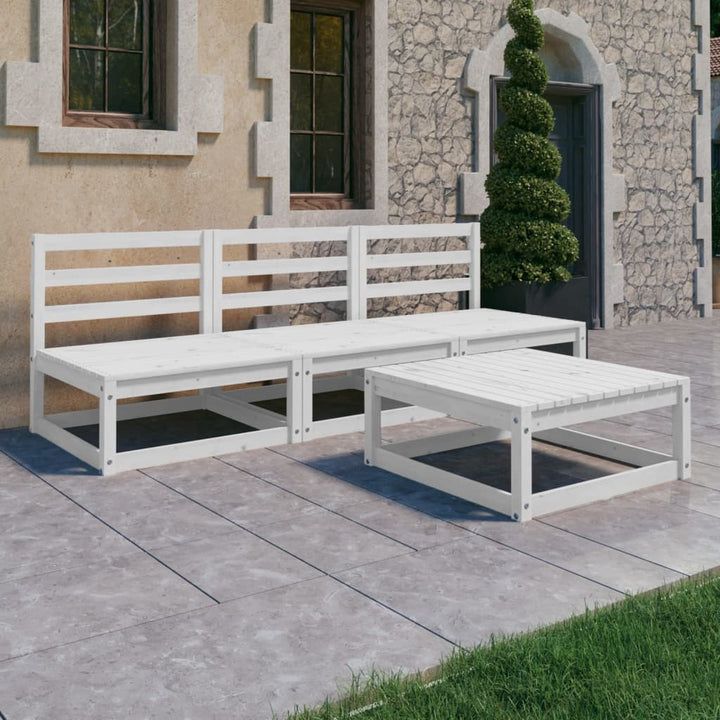 Vixl Set Mobilier De Grădină Cu Perne, 4 Piese, Lemn Masiv De Pin