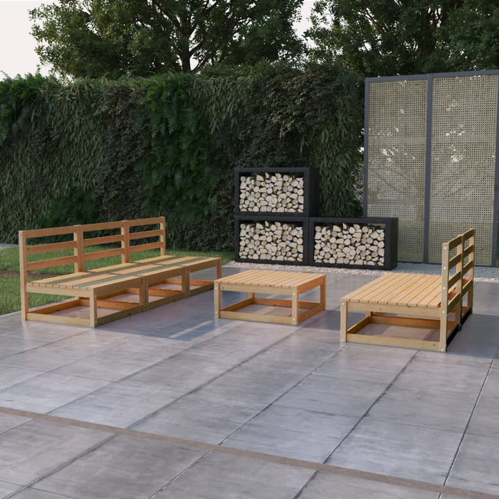 Vixl Set Mobilier De Grădină Cu Perne, 6 Piese, Lemn Masiv De Pin