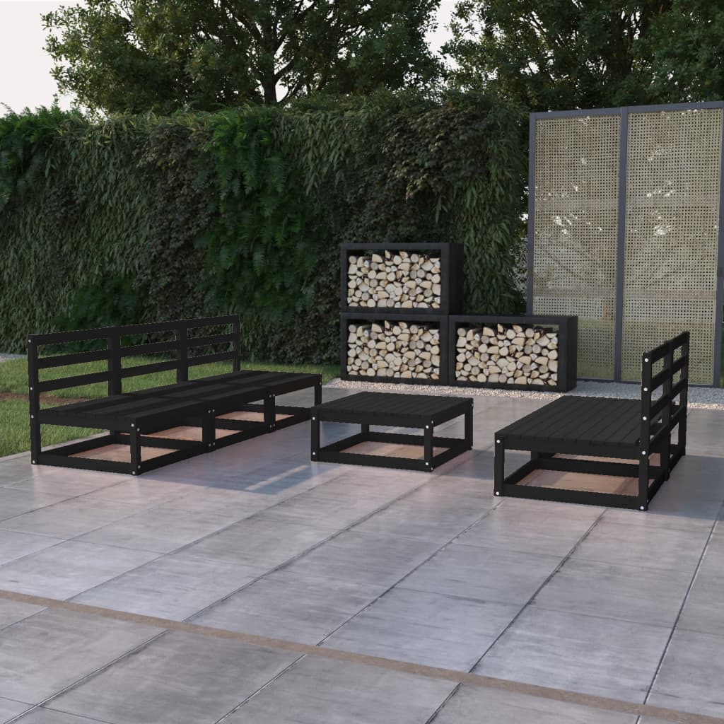 Vixl Set Mobilier De Grădină Cu Perne, 6 Piese, Lemn Masiv De Pin
