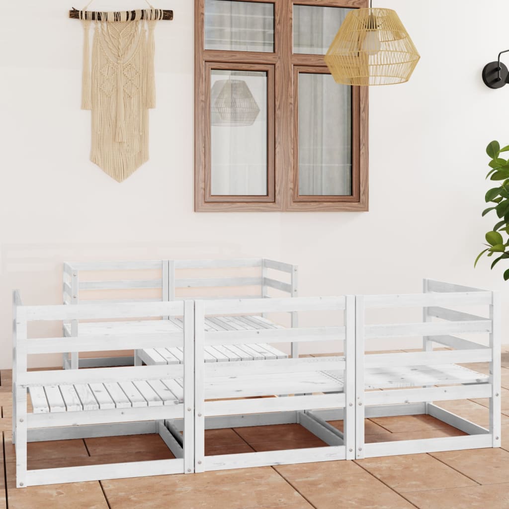 Vixl Set Mobilier De Grădină Cu Perne, 6 Piese, Lemn Masiv Pin