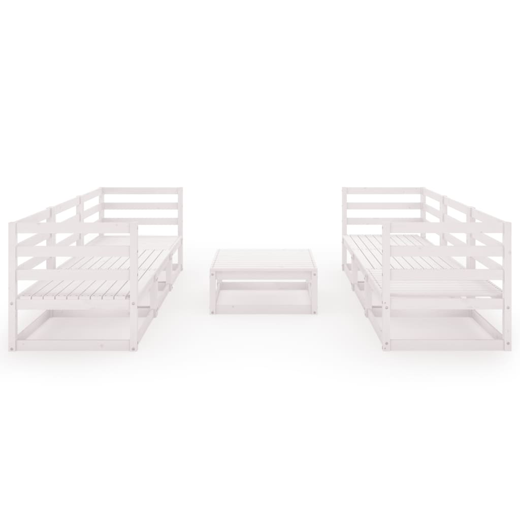 Set Mobilier De Grădină, 7 Piese, , Lemn Masiv De Pin