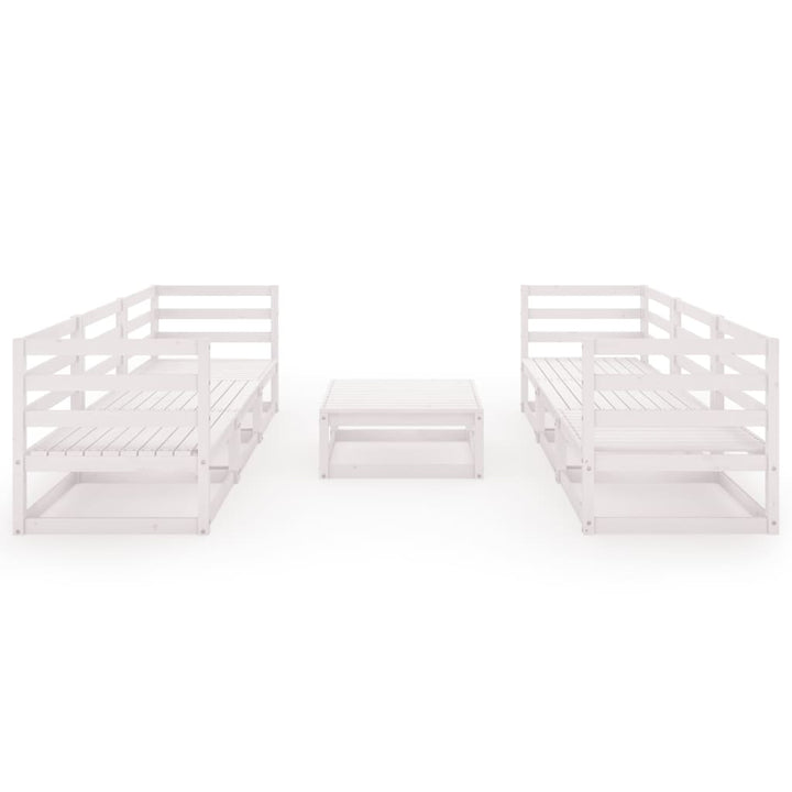 Set Mobilier De Grădină, 7 Piese, , Lemn Masiv De Pin