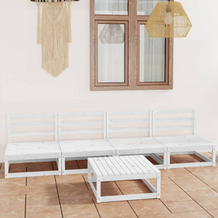 Vixl Set Mobilier Grădină Cu Perne, 5 Piese, Lemn Masiv Pin