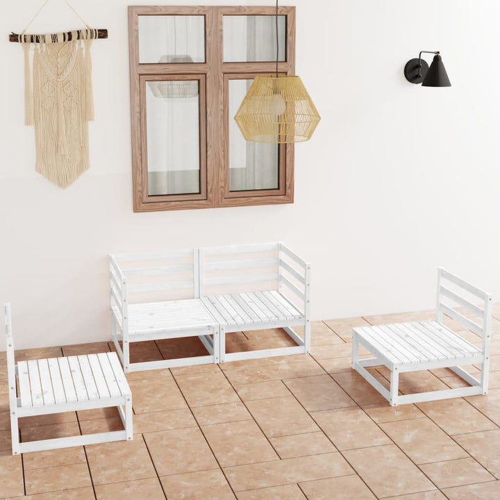 Set Mobilier De Grădină, 4 Piese, , Lemn Masiv De Pin