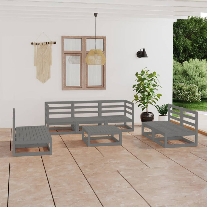 Vixl Set Mobilier De Grădină Cu Perne, 8 Piese, Lemn Masiv De Pin