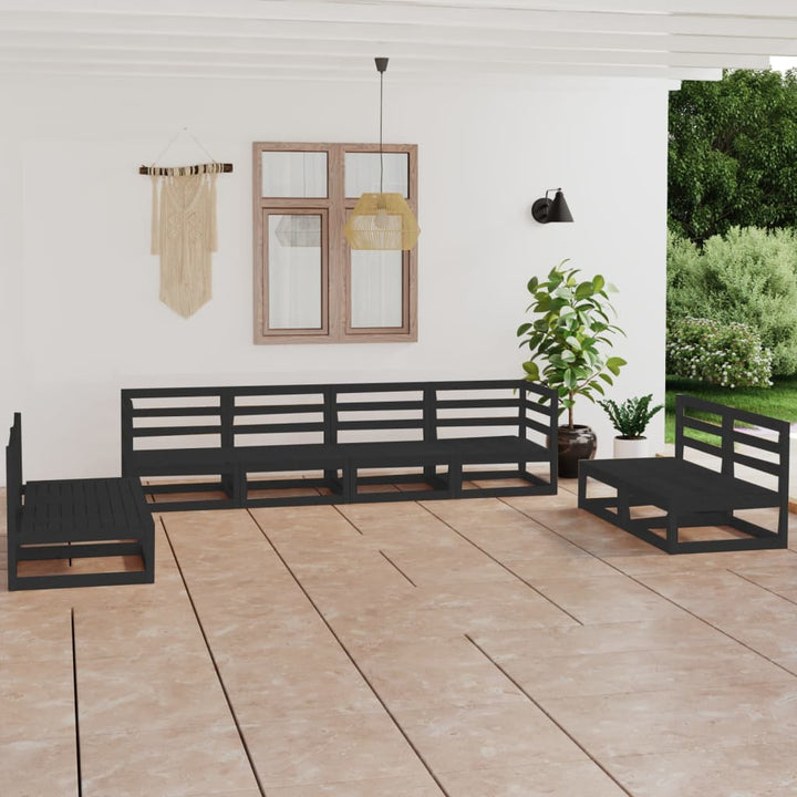 Vixl Set Mobilier Grădină Cu Perne, 8 Piese, Lemn Masiv Pin