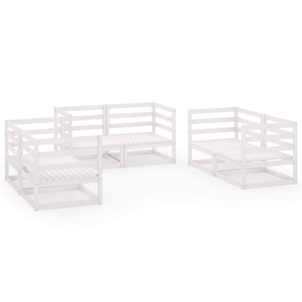 Set Mobilier De Grădină, 6 Piese, , Lemn Masiv De Pin