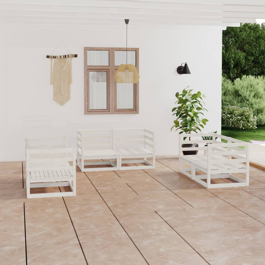 Set Mobilier De Grădină, 6 Piese, , Lemn Masiv De Pin