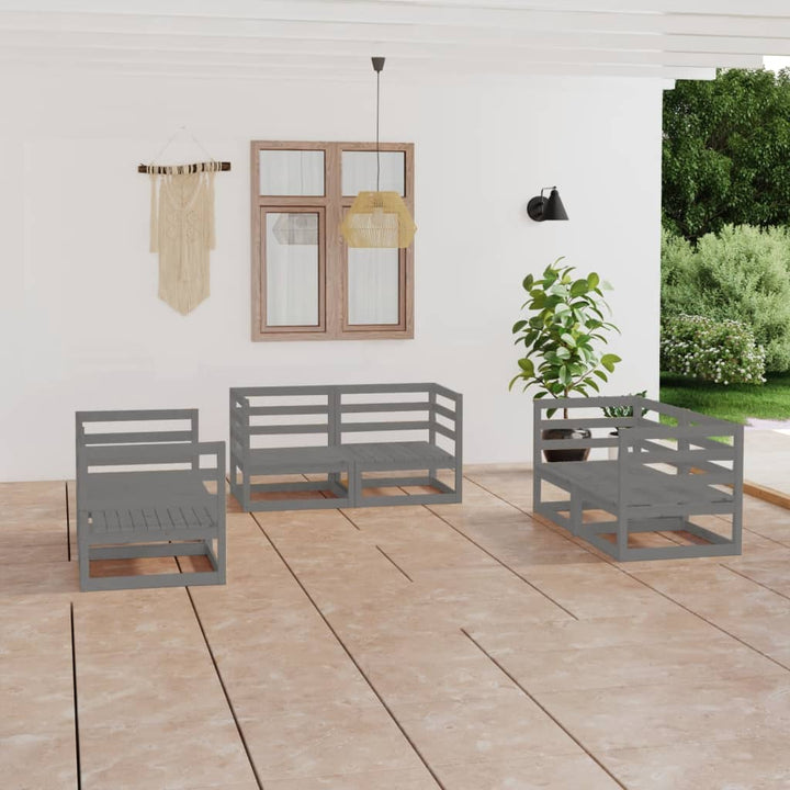 Set Mobilier De Grădină, 6 Piese, , Lemn Masiv De Pin