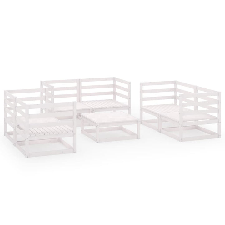 Set Mobilier De Grădină, 7 Piese, , Lemn Masiv De Pin
