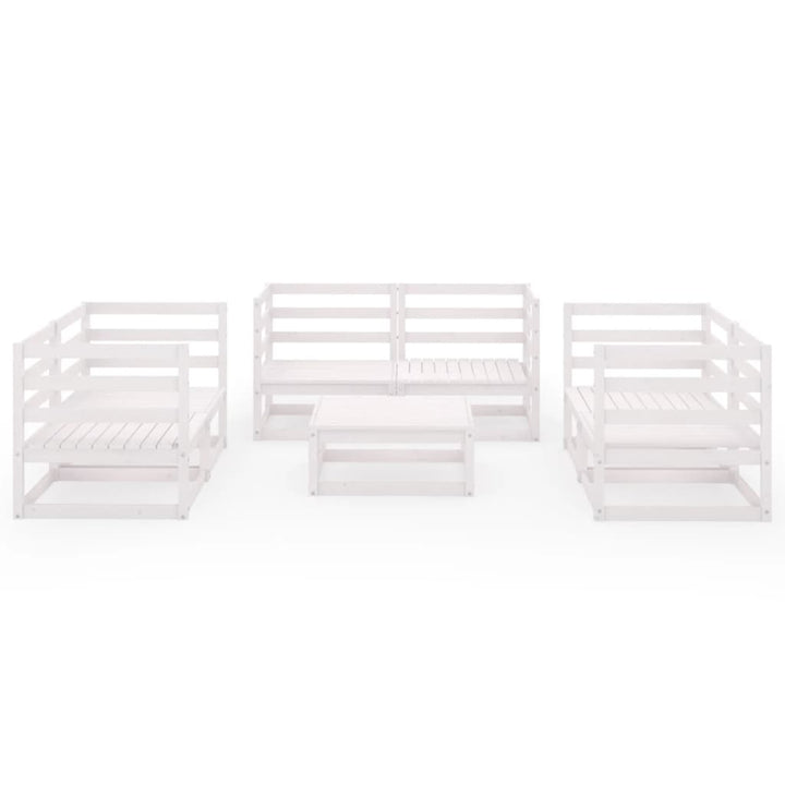 Set Mobilier De Grădină, 7 Piese, , Lemn Masiv De Pin