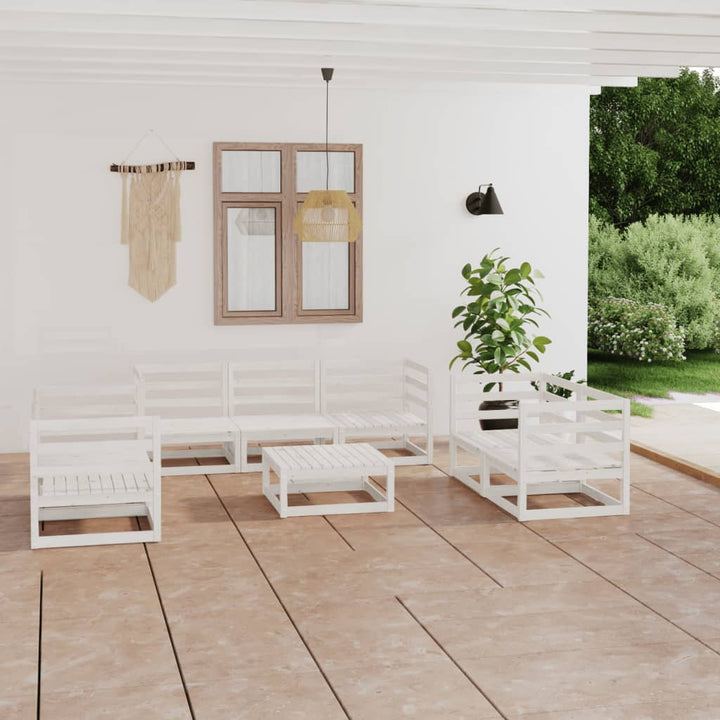 Set Mobilier De Grădină, 8 Piese, , Lemn Masiv De Pin