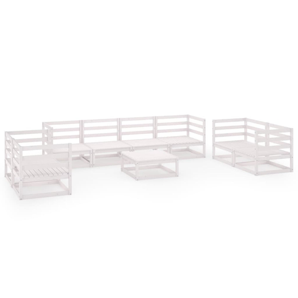 Set Mobilier De Grădină, 9 Piese, , Lemn Masiv De Pin