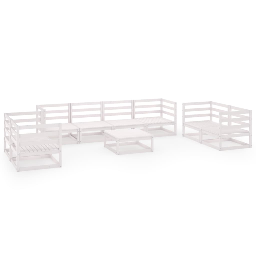 Set Mobilier De Grădină, 9 Piese, , Lemn Masiv De Pin